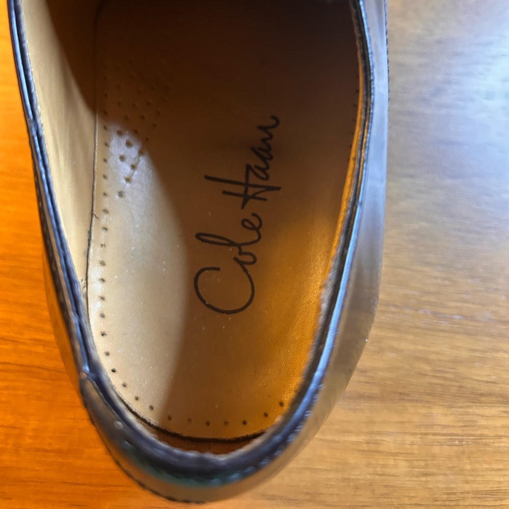 Men’s Cole Haan Black Leather Dress Shoes Size 10M - Picture 8 of 15